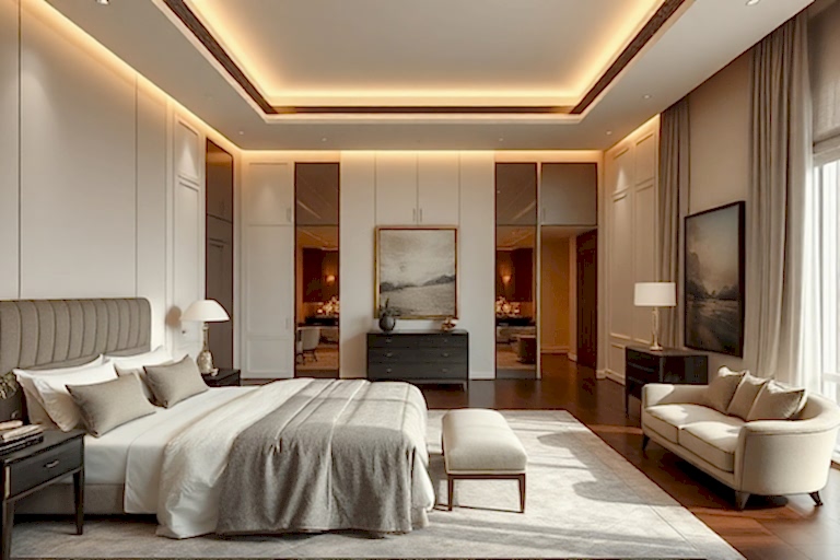 Lüks Yatak Odası Dekorasyonu